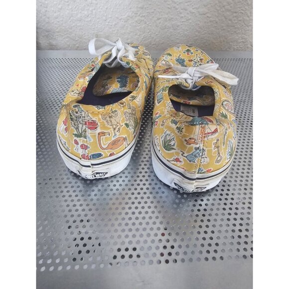 Vans Liberty of London Alice In Wonderland Women’s 7 Men's 5.5 Yellow Disney - Picture 4 of 7
